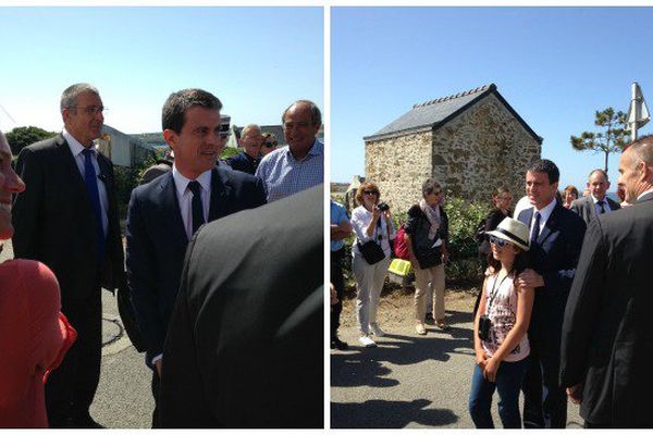 Manuel Valls, en visite à Ouessant le 10 juillet 2015