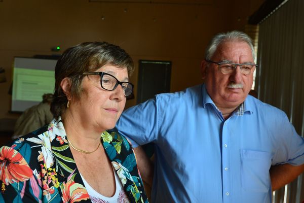 Les deux co-présidents de l’instance de co-construction du projet de territoire de la Vallée du Tescou : Maryline Lherm (Maire de Lisle sur Tarn)et Bernard Pezous (Maire de La Salvetat Belmontet).
