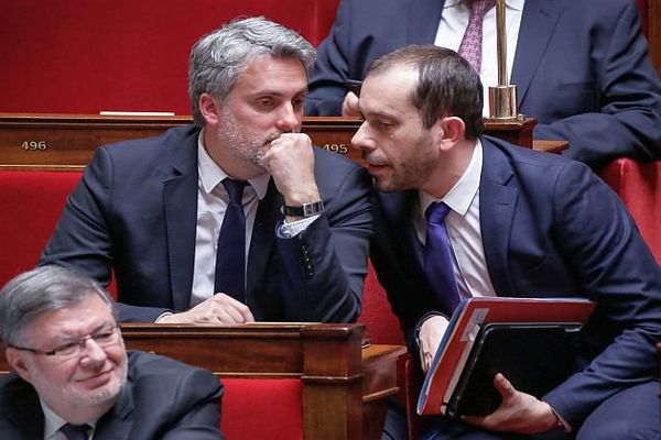 Sébastien Denaja, (à gauche), député PS de l'Hérault - mars 2016.