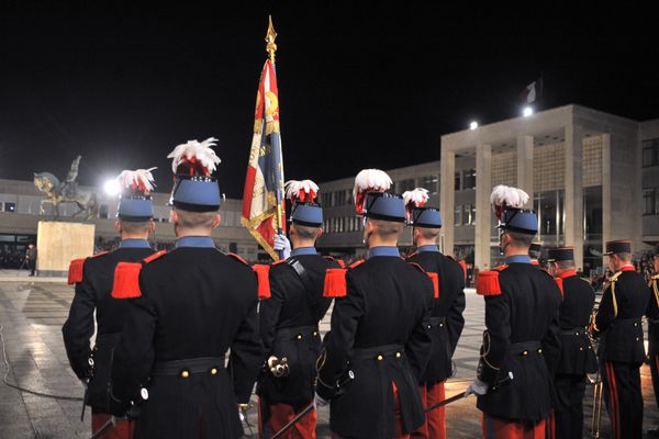 Cérémonie militaire à Saint-Cyr Coëtquidan