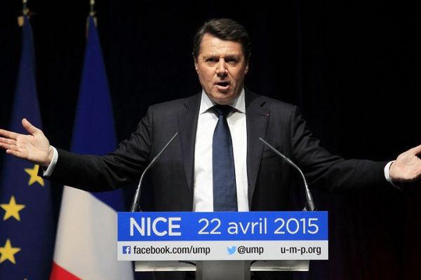 Christian Estrosi, mercredi soir à Nice, lors d'un meeting organisé en présence de Nicolas Sarkozy.