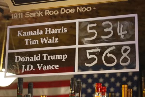 534 voix pour Kamala Harris et 568 voix pour Donald Trump, lors du vote de paille du Harry's Bar.