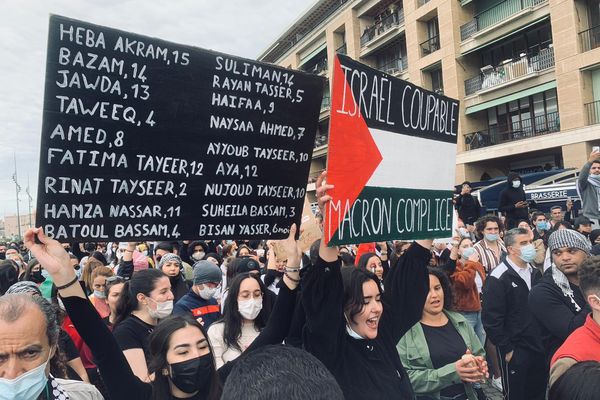 Ce samedi 15 mai, 1000 personnes se sont rassemblées à Marseille pour soutenir les palestiniens 