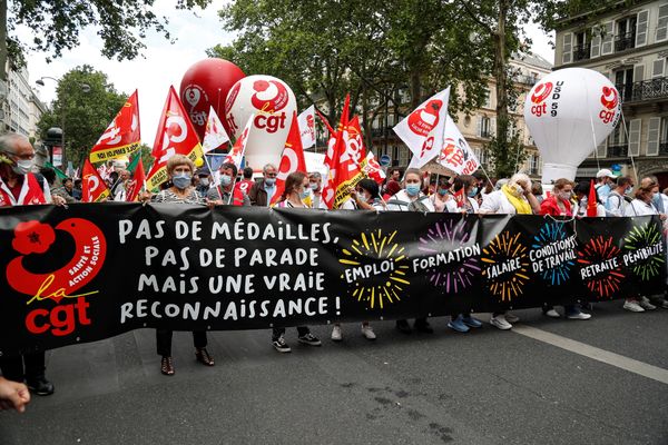 La CGT lors d'une manifestation organisée le 14 juillet dernier à Paris. Photo d'illustration