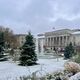 Le palais de justice de Tours, place Jean-Jaurès, sous la neige, jeudi 21 novembre 2024.