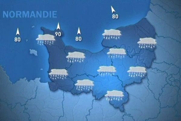 Un vendredi 14 décembre sous la pluie en Normandie