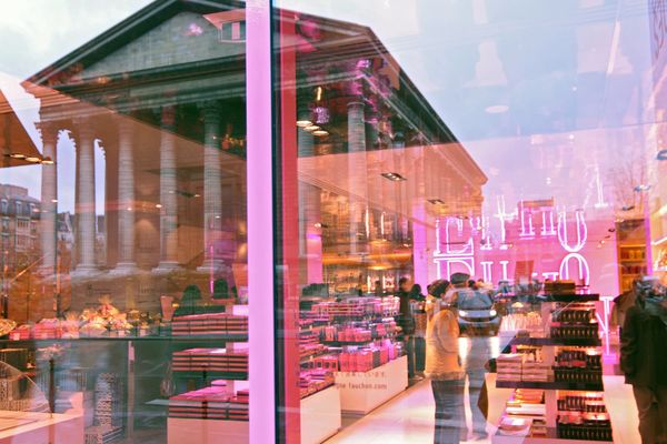 La boutique Fauchon, place de la Madeleine, à Paris.