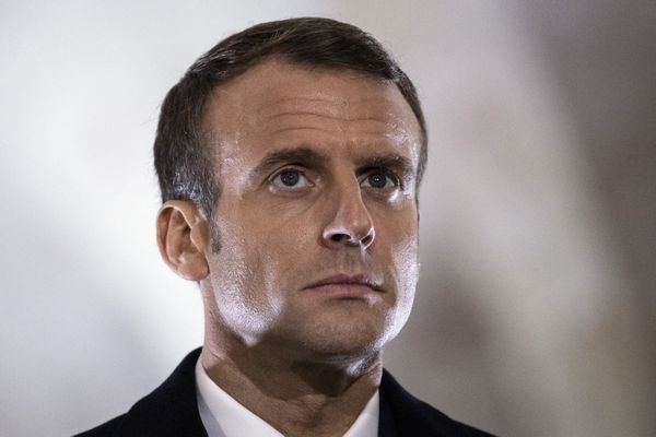 Emmanuel Macron, le 6 novembre 2018, lors de son déplacement à Douaumont (Meuse) pour les commémorations du centenaire de la Grande Guerre.