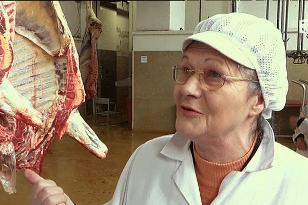 Madeleine Ehanno dans son abattoir