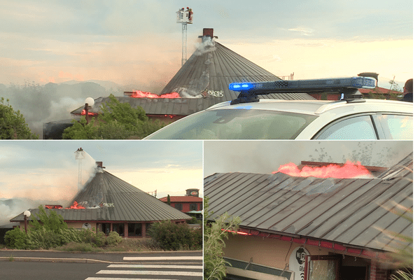 Une vingtaine de pompiers ont été mobilisés. Un important panache de fumée s'est formé.