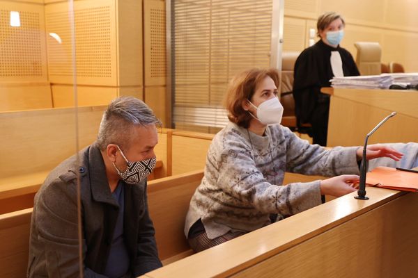 Rashid Askari dans le box des accusés au Palais de Justice de Besançon.