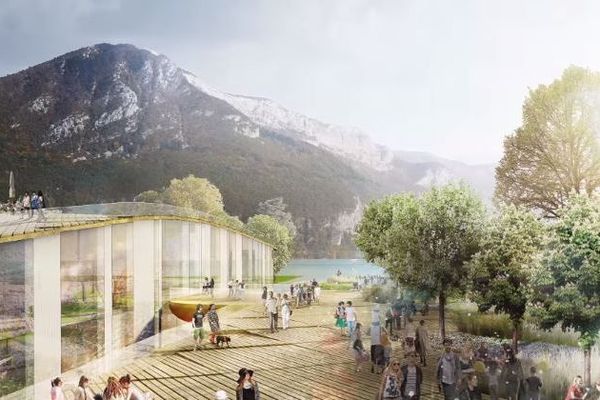 Projet ambitieux, le centre des congrès d'Annecy est un projet de 10 000 m² au bord du lac.