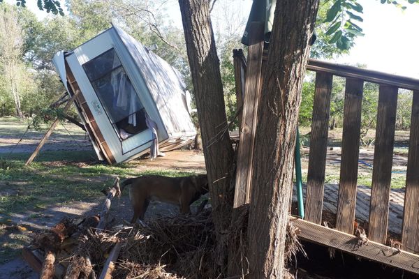 Des mobil-homes du camping le Mas Des Chênes ont glissé sur plusieurs centaines de mètres - 21 septembre 2020