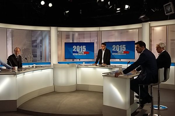 Plateau émission spéciale lendemain second tour des élections départementales 2015 en Languedoc-Roussillon 