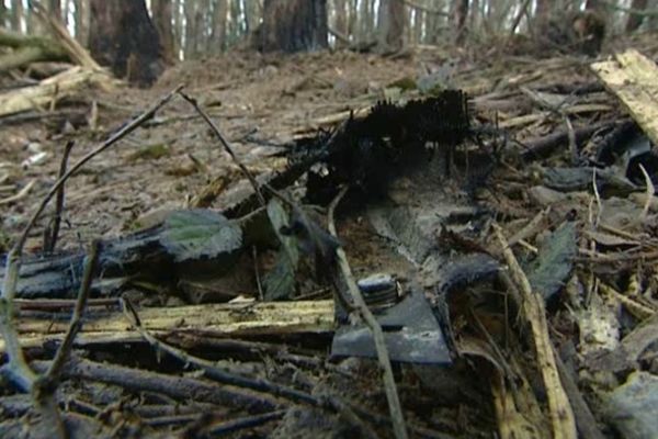 Sur le lieu de l'accident