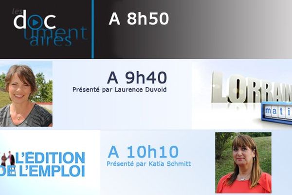 Les programmes de votre matinée sur France 3 Lorraine