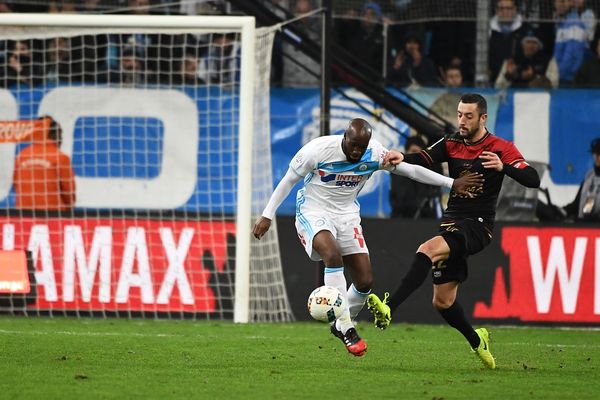 Guingamp contre Marseille lors de la 24è journée de Ligue 1 