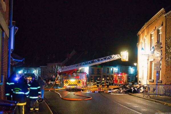 L'incendie s'est produit à Solre-le-Château, un village de l'Avesnois dans le Nord, le 20 décembre 2022.