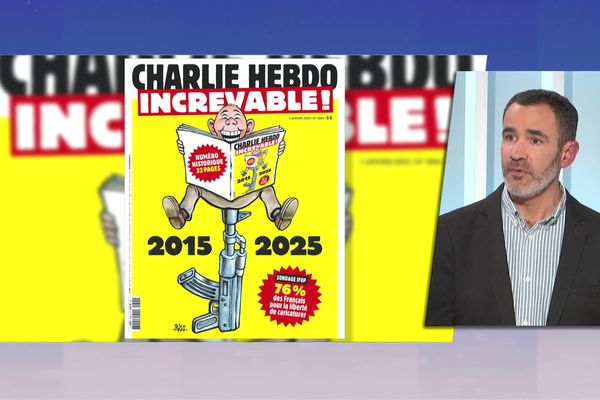 Arnault Varanne, rédacteur en chef du 7, était l'invité du 19/20 Poitou Charentes du 6 janvier 2025 pour parler de la liberté de la presse, 10 ans après l'attentat djihadiste de Charlie Hebdo.