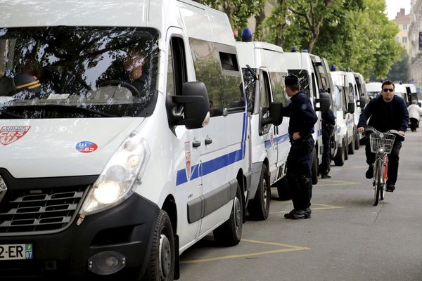 Présence policière hier dans le centre ville de Lyon 