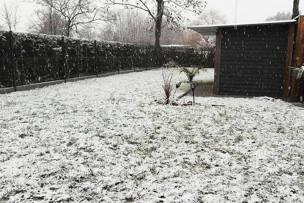 Neige à Ohain dans l'Avesnois. 