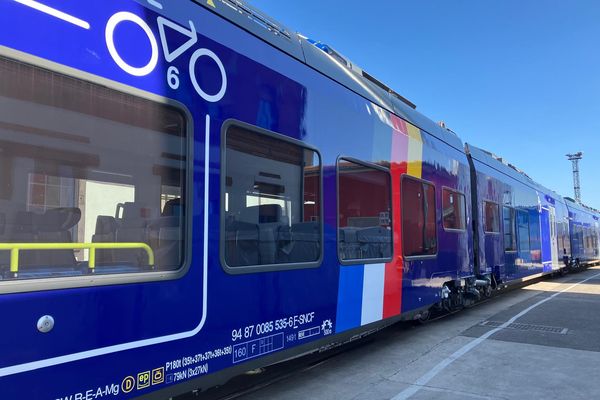 Les nouvelles rames de train transfontaliers Regiolis ont été présentés ce mardi 27 août.