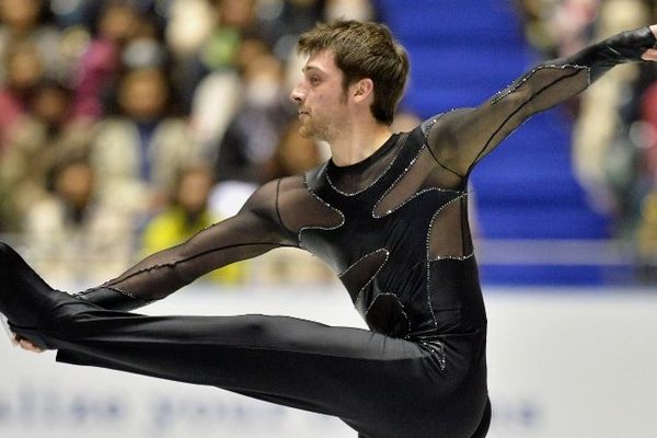 Brian Joubert lors du programme court des championnats du monde au Japon en 2013.