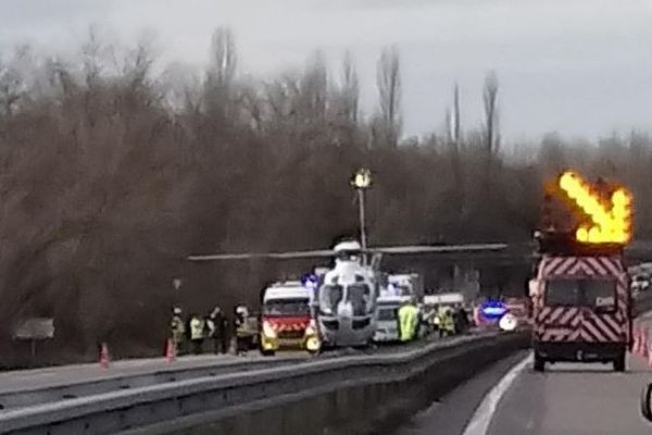 L'intervention d'un hélicoptère a été nécessaire.