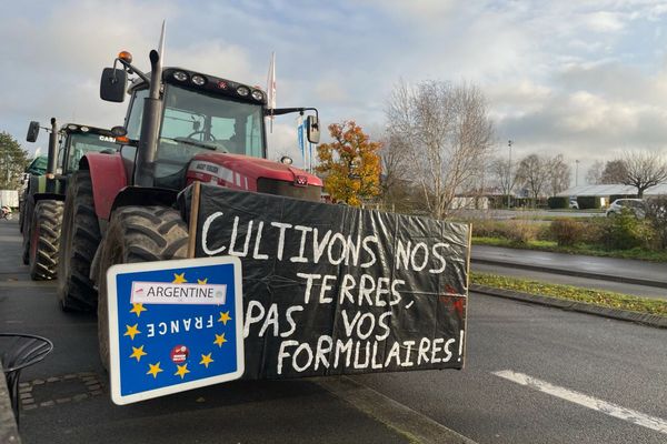 Les agriculteurs manifestent à Lille à l'appel de la FDSEA.