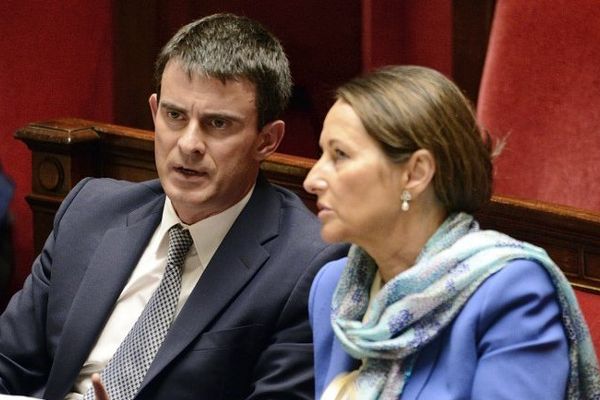 Ségolène Royal et Manuel Valls à l'Assemblée nationale le 8 avril 2014