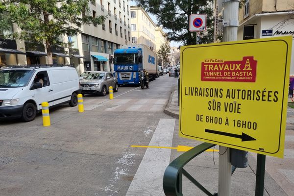 Pour l'instant, la fermeture du tunnel ne créé pas des bouchons exceptionnels à Bastia.