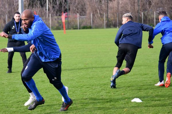 Entraînement du 18/01/2020, de l'Athlético Marseille avant le 16e de finale de la coupe de France contre Rennes.