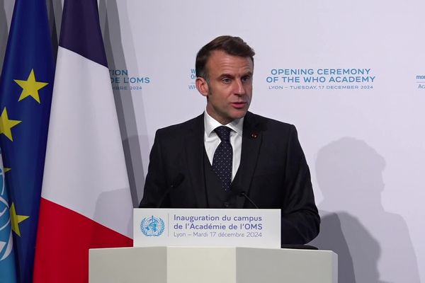 Emmanuel Macron à Lyon pour l'inauguration de l'Académie de l'OMS - 17/12/24