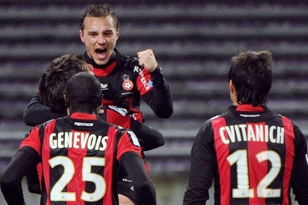 Eric Bautheac, après avoir marqué contre Toulouse, le 6 avril 2013