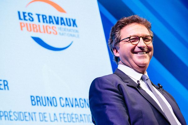 Bruno Cavagné , réélu président de la FNTP