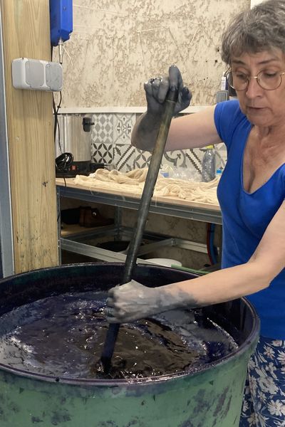 A Lautrec dans le Tarn, Françoise Carayol propose de découvrir les teintures naturelles au Pastel et à l'indigo.