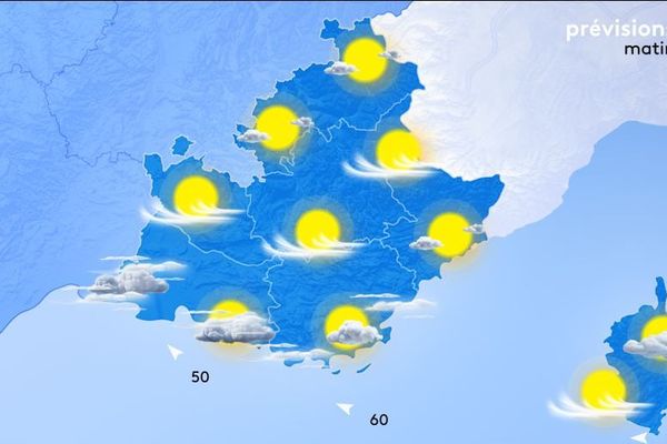 Soleil et nuages d'altitude ce dimanche matin.