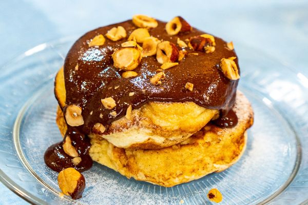 Pancakes, pâte à tartiner choco noisettes