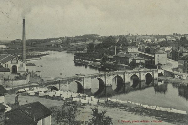 Les bords de Vienne à Limoges, autour du pont Saint-Etienne.