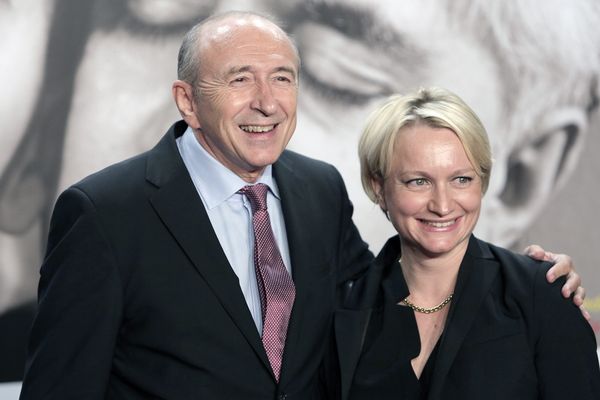 Gérard et Caroline Collomb, lors du festival Lumière à Lyon en octobre 2014