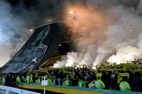 Le stade de la Beaujoire à Nantes lors du Match Nantes/Saint-Etienne, le 30 janvier 2019 