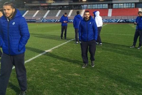 Les joueurs du GF38 à Boulogne