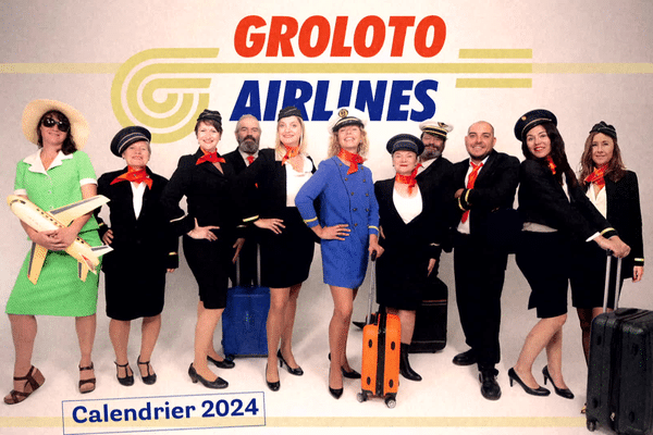 Les organisateurs ont posé pour un calendrier sur le thème "Groloto Airlines" qui sera en vente à la boutique Grotifree.