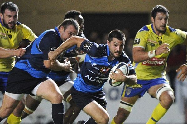 Jonathan Pélissié, bourreau de l'ASM lors de la 7ème journée du Top 14. Le demi de mêlée de Montpellier a inscrit 31 des 43 points de son équipe (victoire 43 à 3), le 20 septembre 2013.