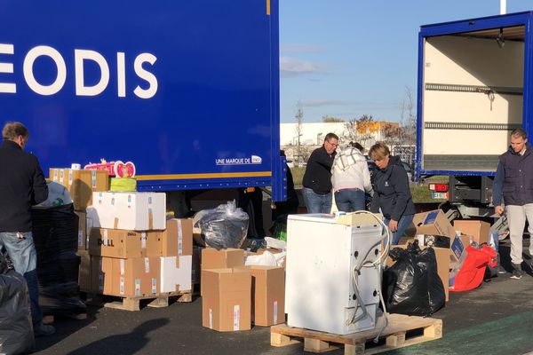 Collecte au Mans à destination des sinistrés de l'Aude