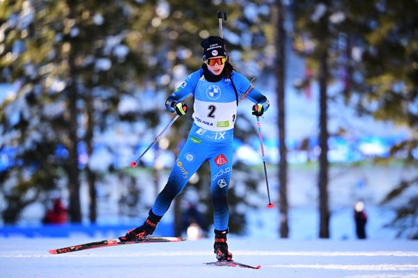 Anaïs Chevalier-Bouchet lors de la poursuite à Pokljuka ce dimanche 14 février 2021.