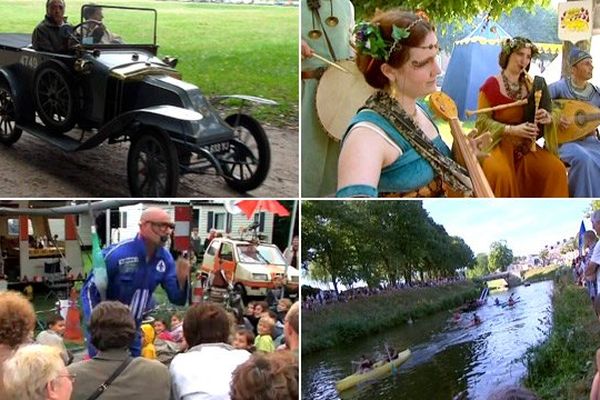 Fête au bord de l'eau à Amiens, rendez-vous du Fleuve à Camon, fêtes François 1er à Crevecoeur-le-Grand, 18ème concentration de véhicules anciens