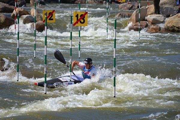 Mathieu Biazizzo aux Championnats du Monde Deep Creek USA.