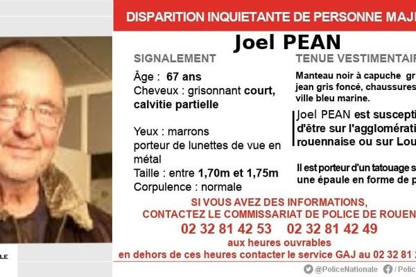 Disparition de Joel Pean