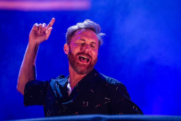 David Guetta lors de son concert au théâtre d'Orange, en août 2021.